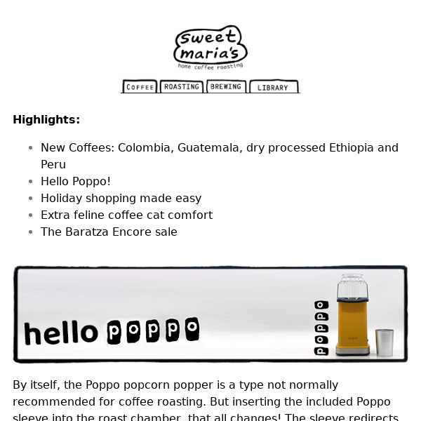 Popper is a Coffee Roaster: Information and FAQ page - Sweet Maria's Coffee  Library