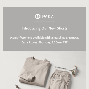 Introducing: Alpaca Terry Shorts + More.