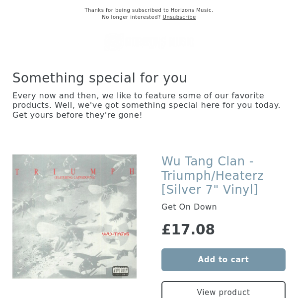 New! Wu Tang Clan - Triumph/Heaterz [Silver 7" Vinyl]
