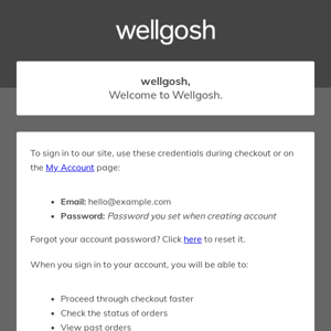 Welcome to Wellgosh