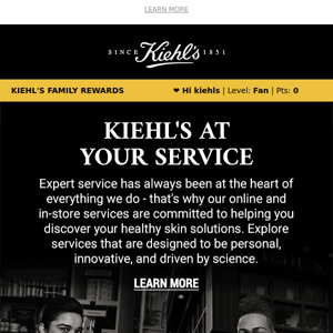 Kiehl’s At Your Service!