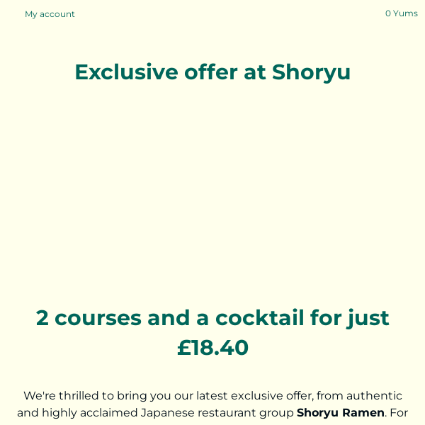 🍜 Exclusive: 2 courses and a cocktail at Shoryu Ramen for just £18.40! 🍣