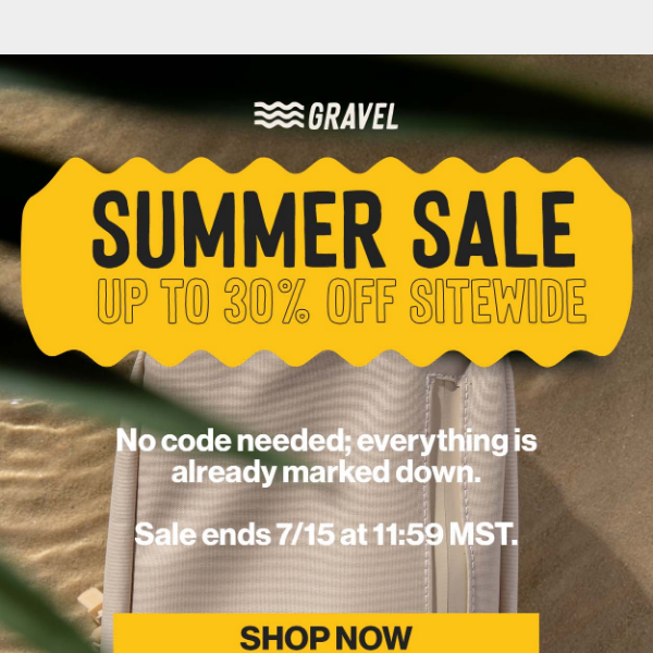 SUMMER SALE STARTS NOW