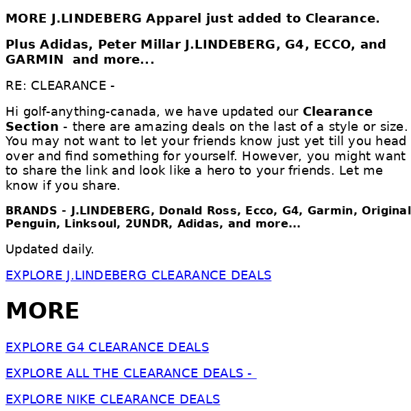 🔥MORE🔥 J.lindeberg added to CLEARANCE
