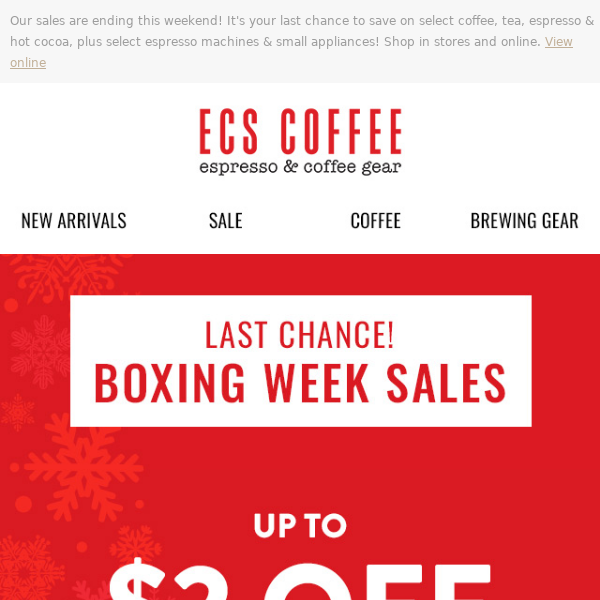 Last Chance to Save on Boxing Week Deals!