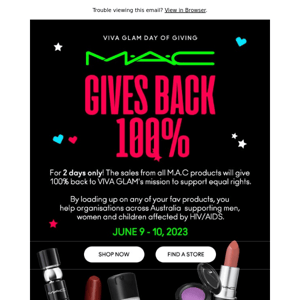 Give Back 100% ❤️