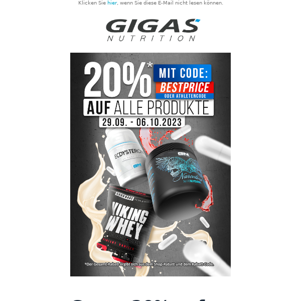 ⚡ 20% Rabatt auf den gesamten Shop!