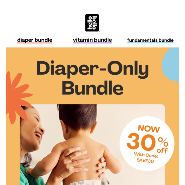 Choose diaper-only delivery & subscribe for less!