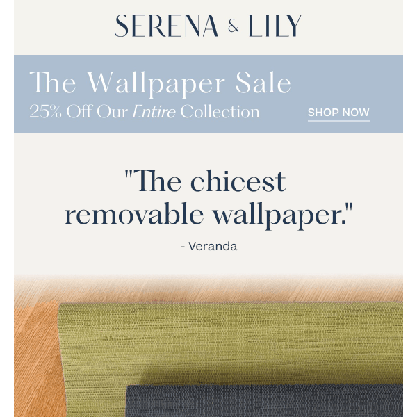 It’s finally here: Removable Wallpaper. 25% off.