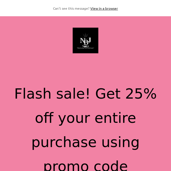 Flash sale! Get 25% off your entire purchase using promo code flashsale25. Sale starts tomorrow NOW and may end anytime. Get these great deals while you can!