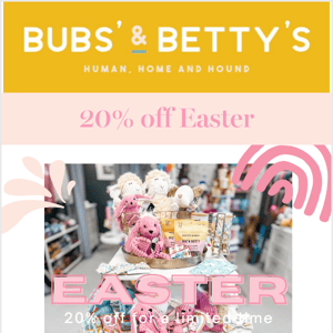 🐰 20% off Easter! 🐰