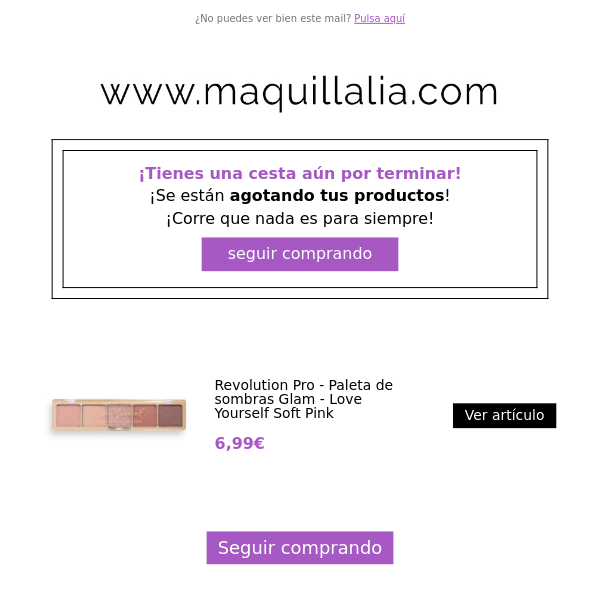 Maquillalia, tus productos de maquillalia se agotan 😱 ¡No los olvides!