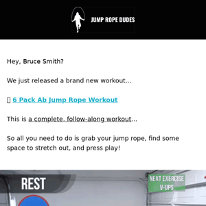 🆕 6 pk ab jump rope workout.