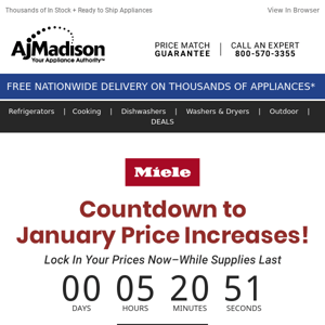 FINAL HOURS! Beat the January Price Increases!