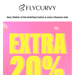 FlyCurvy, 20% off sale ends today!