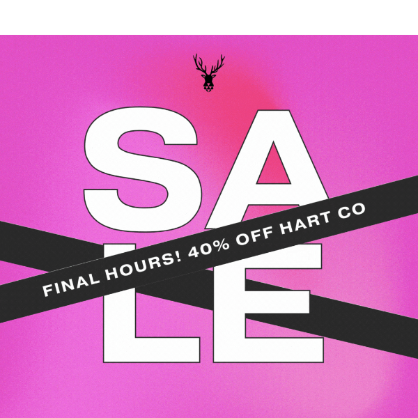 FINAL HOURS! 😱 40% OFF HartCo Ends Tonight!🥳