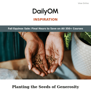Planting the Seeds of Generosity