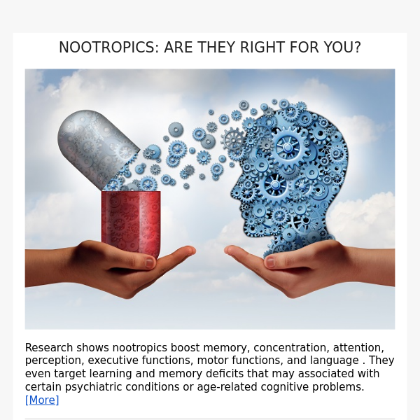 Nootropics: Are They Right For You?