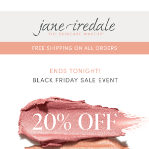 Final hours! 20% OFF sitewide + FREE shipping.