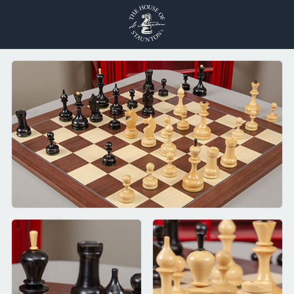 Our Featured Chess Set of the Week - The Grandmaster II Bronstein Series Chess Pieces - 4.4" King