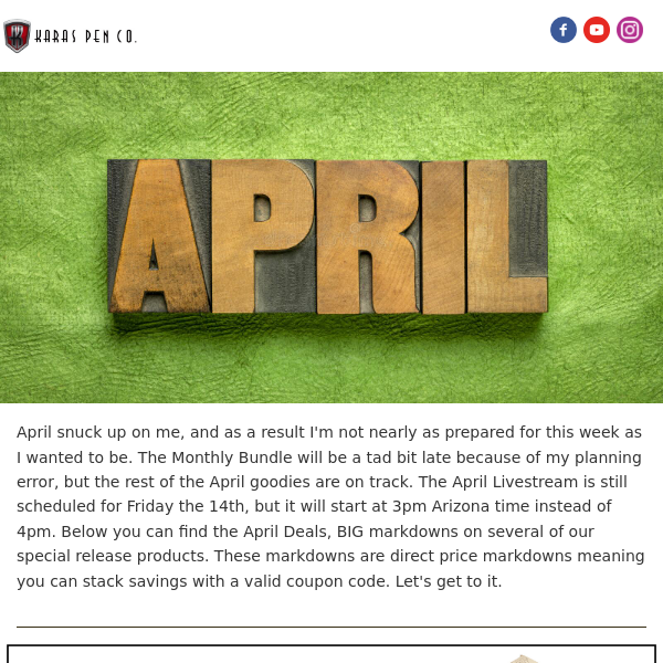 April Deals & Discounts