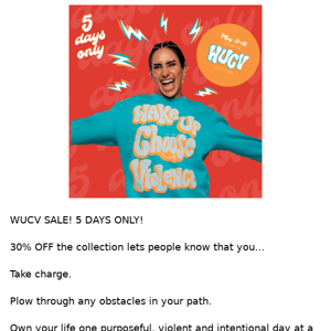 WUCV 5 day sale is LIVE [and it looks 🔥]