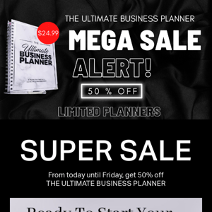 🚨$24.99 SALE ALERT - ONLY A FEW IN STOCK! THE Ultimate Business Planner 🚨