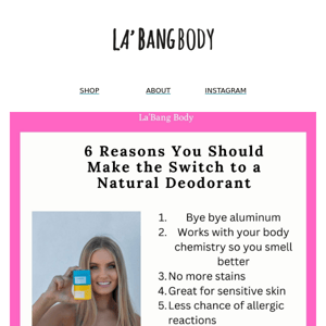 6 Reasons You Should Switch to a Natural Deodorant 🙆