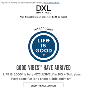EXCLUSIVE Life Is Good T-Shirts in Big + Tall Sizes!