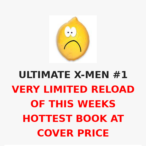 ULTIMATE X-MEN #1 - LIMITED RELOAD AT COVER PRICE!!!!!