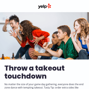 Quarterback your game day, Yelp