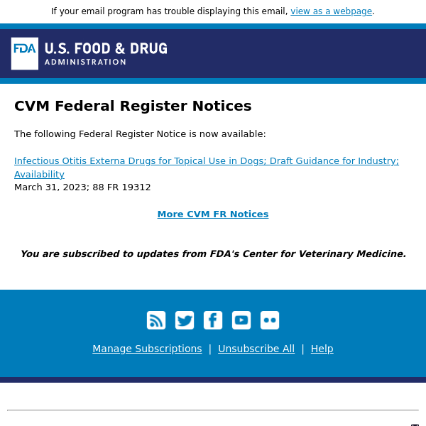 CVM Federal Register Notices