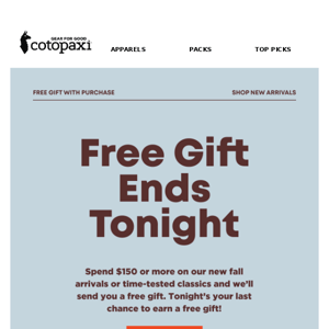 Final Call: Free Gift!
