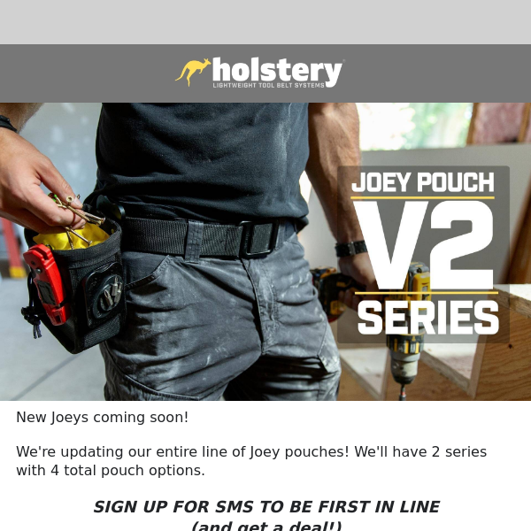 Holstery Big Joey Pouch V2 Clip On Tool & Hardware Bag - PCH/BIG-JOEY