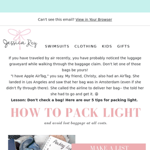 5 Tips for Packing Light