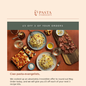 Don't forget, claim £15 of Pasta Evangelists credits this weekend 🍝