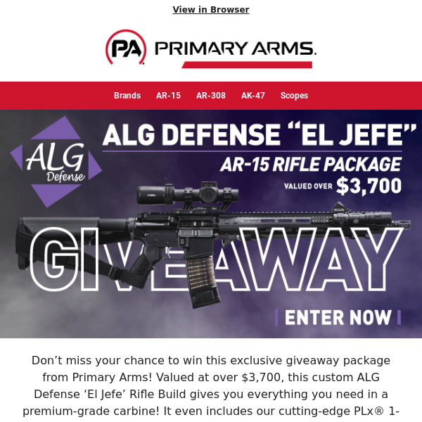 ALG Defense "El Jefe" AR-15 Rifle Package Giveaway!