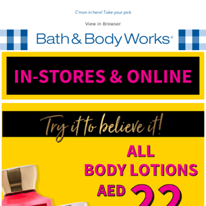 Psst.. these lotions are at AED22 ONLY!