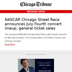 NASCAR Chicago Street Race announces concert lineup, ticket sales