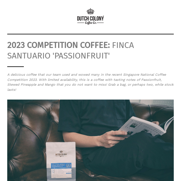 Limited Offering! 2023 Competition Coffee: Finca Santuario 'Passionfruit'