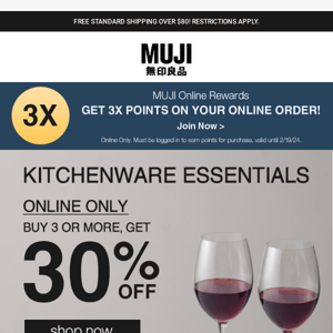Almost Gone: 30% Off Kitchenware Online Only!