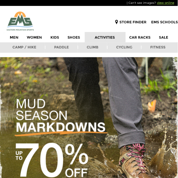 Mud Season Markdowns Up to 70% OFF