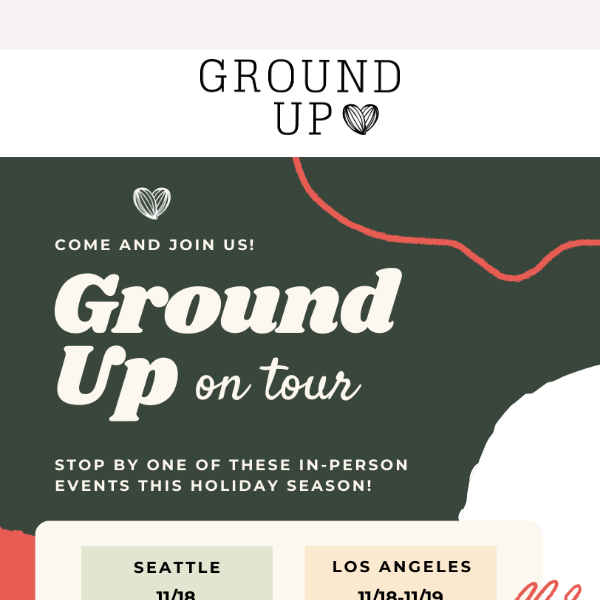 Road Trip Alert: Find Ground Up in Your City this Holiday Season!