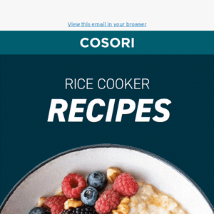 Rice to meet you, COSORI Rice Cooker Recipes