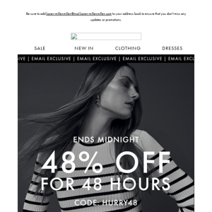 Time is almost up for 48% off everything Karen Millen...