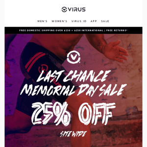 ⏰ Clock’s Running! 25% Off Site-Wide Memorial Day Sale!