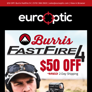 $50 OFF: Burris FastFire IV Multi-Reticle Red Dot Sight!