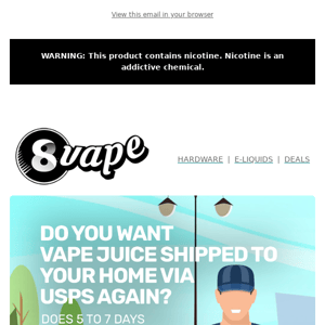 PLEASE READ: USPS eJuice Shipping Again!!