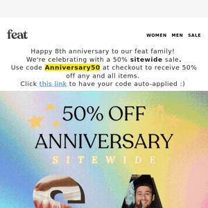 50% off EVERYTHING