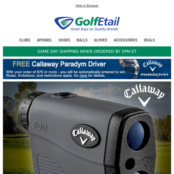 ♨ Deal‼️ Callaway 200 Laser Rangefinder $75 • Save with Manufacturer  Refurbished! - GolfEtail